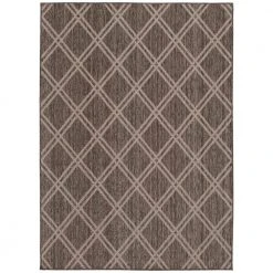 Hampton Bay Pebble/Heather 9 ft. x 12 ft. Traditional Polypropylene Indoor/Outdoor Area Rug