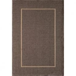 Hampton Bay Santorini Long Floats Pebble/Natural 8 ft. x 10 ft. Indoor/Outdoor Area Rug