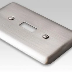 Hampton Bay Declan 1 Gang Toggle Steel Wall Plate - Pewter -Hampton Bay Shop pewter hampton bay toggle light switch plates 2tpwhb 4f 1000