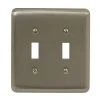 Hampton Bay Pewter 2-Gang Toggle Wall Plate
