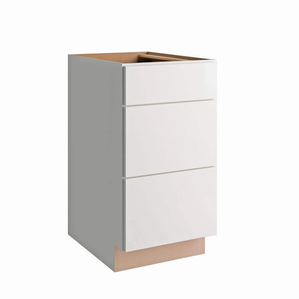 Hampton Bay Courtland Shaker Assembled 18 in. x 34.5 in. x 24 in. Stock Drawer Base Kitchen Cabinet in Polar White 1 Hampton Bay Courtland Shaker Assembled 18 in. x 34.5 in. x 24 in. Stock Drawer Base Kitchen Cabinet in Polar White