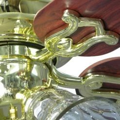 Hampton Bay Carriage House 52 in. Indoor LED Polished Brass Ceiling Fan with Light Kit, Reversible Motor and Reversible Blades -Hampton Bay Shop polished brass hampton bay ceiling fans with lights 46008 4f 1000