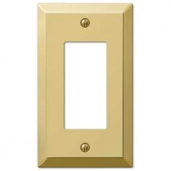 Hampton Bay Metallic 1 Gang Rocker Steel Wall Plate - Polished Brass