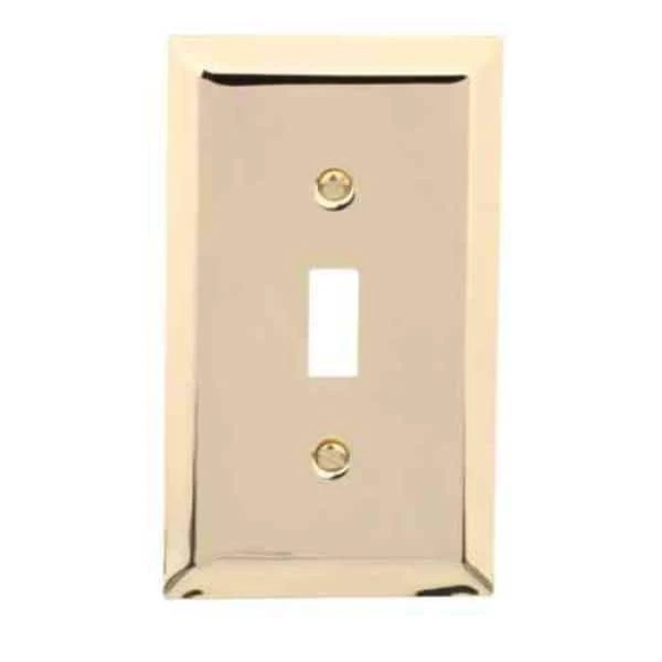Hampton Bay Metallic 1 Gang Toggle Steel Wall Plate - Polished Brass 3 Hampton Bay Metallic 1 Gang Toggle Steel Wall Plate - Polished Brass - Image 3