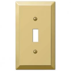 Hampton Bay Metallic 1 Gang Toggle Steel Wall Plate - Polished Brass
