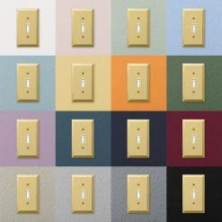 Hampton Bay Metallic 2 Gang Toggle Steel Wall Plate - Polished Brass -Hampton Bay Shop polished brass hampton bay toggle light switch plates 163ttbrhb 66 1000