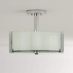 Hampton Bay Bourland 14 in. 3-Light Polished Chrome Semi-Flush Mount Kitchen Ceiling Light Fixture 10 Hampton Bay Bourland 14 in. 3-Light Polished Chrome Semi-Flush Mount Kitchen Ceiling Light Fixture -Hampton Bay Shop polished chrome hampton bay flush mount lights cp0902 1d 1000