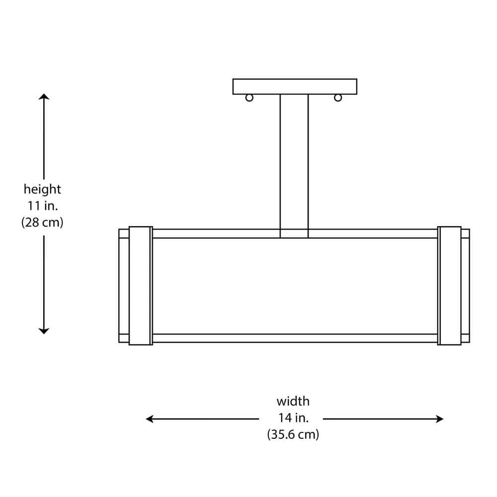 Hampton Bay Bourland 14 in. 3-Light Polished Chrome Semi-Flush Mount Kitchen Ceiling Light Fixture 3 Hampton Bay Bourland 14 in. 3-Light Polished Chrome Semi-Flush Mount Kitchen Ceiling Light Fixture - Image 3
