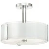 Hampton Bay Bourland 14 in. 3-Light Polished Chrome Semi-Flush Mount Kitchen Ceiling Light Fixture