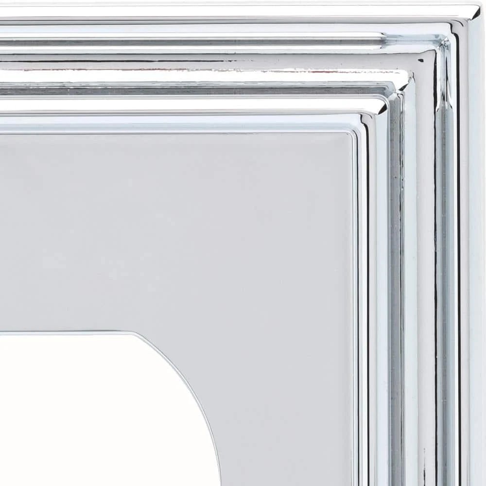 Hampton Bay Chrome 1-Gang Duplex Outlet Wall Plate (1-Pack) 2 Hampton Bay Chrome 1-Gang Duplex Outlet Wall Plate (1-Pack) - Image 2