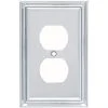 Hampton Bay Chrome 1-Gang Duplex Outlet Wall Plate (1-Pack)