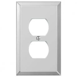Hampton Bay Acrylic 1 Gang Duplex Acryilic Wall Plate - Polished Mirror