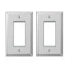 Hampton Bay Acrylic 1 Gang Rocker Acryilic Wall Plate - Polished Mirror (2-Pack)