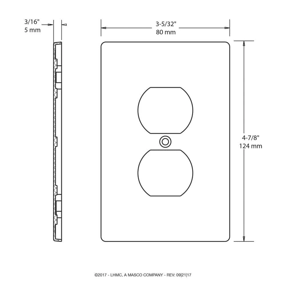 Hampton Bay White 1-Gang Duplex Outlet Wall Plate (1-Pack) 8 Hampton Bay White 1-Gang Duplex Outlet Wall Plate (1-Pack) - Image 8