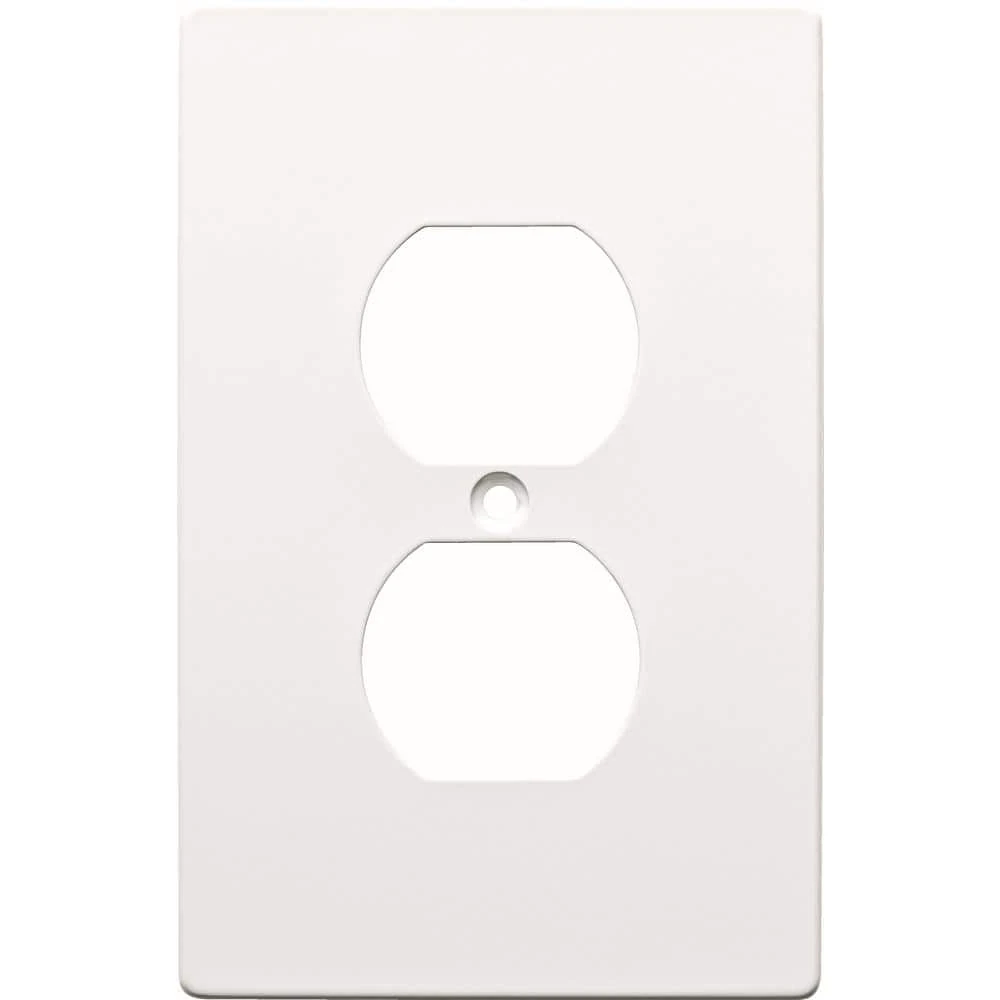 Hampton Bay White 1-Gang Duplex Outlet Wall Plate (1-Pack) 1 Hampton Bay White 1-Gang Duplex Outlet Wall Plate (1-Pack)