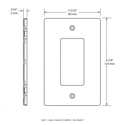 Hampton Bay White 1-Gang Decorator/Rocker Wall Plate (1-Pack) -Hampton Bay Shop pure white hampton bay rocker light switch plates w32733 pw u 44 1000
