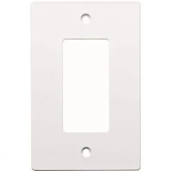 Hampton Bay White 1-Gang Decorator/Rocker Wall Plate (1-Pack)