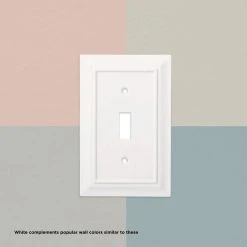 Hampton Bay White 1-Gang Toggle Wall Plate (1-Pack) 13 Hampton Bay White 1-Gang Toggle Wall Plate (1-Pack) -Hampton Bay Shop pure white hampton bay toggle light switch plates w32731 pw u 1d 1000