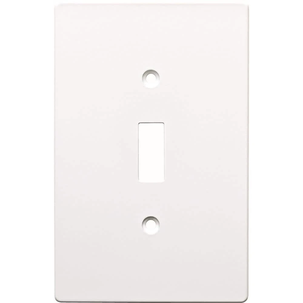 Hampton Bay White 1-Gang Toggle Wall Plate (1-Pack) 1 Hampton Bay White 1-Gang Toggle Wall Plate (1-Pack)
