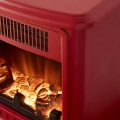 Hampton Bay Crestland 13 in. Desktop Electric Fireplace in Red -Hampton Bay Shop red hampton bay freestanding electric fireplaces est 13 60 y 1d 1000