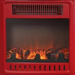 Hampton Bay Crestland 13 in. Desktop Electric Fireplace in Red -Hampton Bay Shop red hampton bay freestanding electric fireplaces est 13 60 y 40 1000