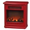 Hampton Bay Crestland 13 in. Desktop Electric Fireplace in Red
