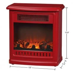 Hampton Bay Crestland 13 in. Desktop Electric Fireplace in Red -Hampton Bay Shop red hampton bay freestanding electric fireplaces est 13 60 y 66 1000