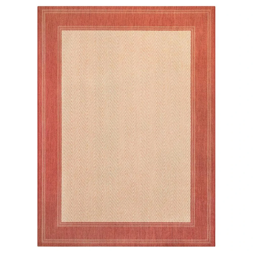 Hampton Bay Border Red/Beige 5 ft. x 7 ft. Indoor/Outdoor Area Rug 1 Hampton Bay Border Red/Beige 5 ft. x 7 ft. Indoor/Outdoor Area Rug