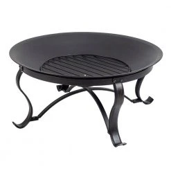 Hampton Bay Sadler 30 in. x 19 in. Round Steel Wood Burning Fire Pit in Rubbed Bronze -Hampton Bay Shop rubbed bronze hampton bay wood burning fire pits ofw284r hd 40 1000