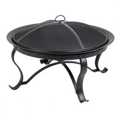 Hampton Bay Sadler 30 in. x 19 in. Round Steel Wood Burning Fire Pit in Rubbed Bronze -Hampton Bay Shop rubbed bronze hampton bay wood burning fire pits ofw284r hd 66 1000