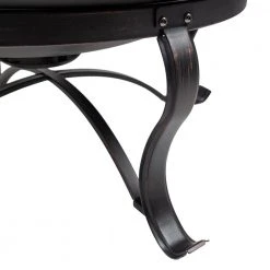 Hampton Bay Sadler 30 in. x 19 in. Round Steel Wood Burning Fire Pit in Rubbed Bronze -Hampton Bay Shop rubbed bronze hampton bay wood burning fire pits ofw284r hd 77 1000