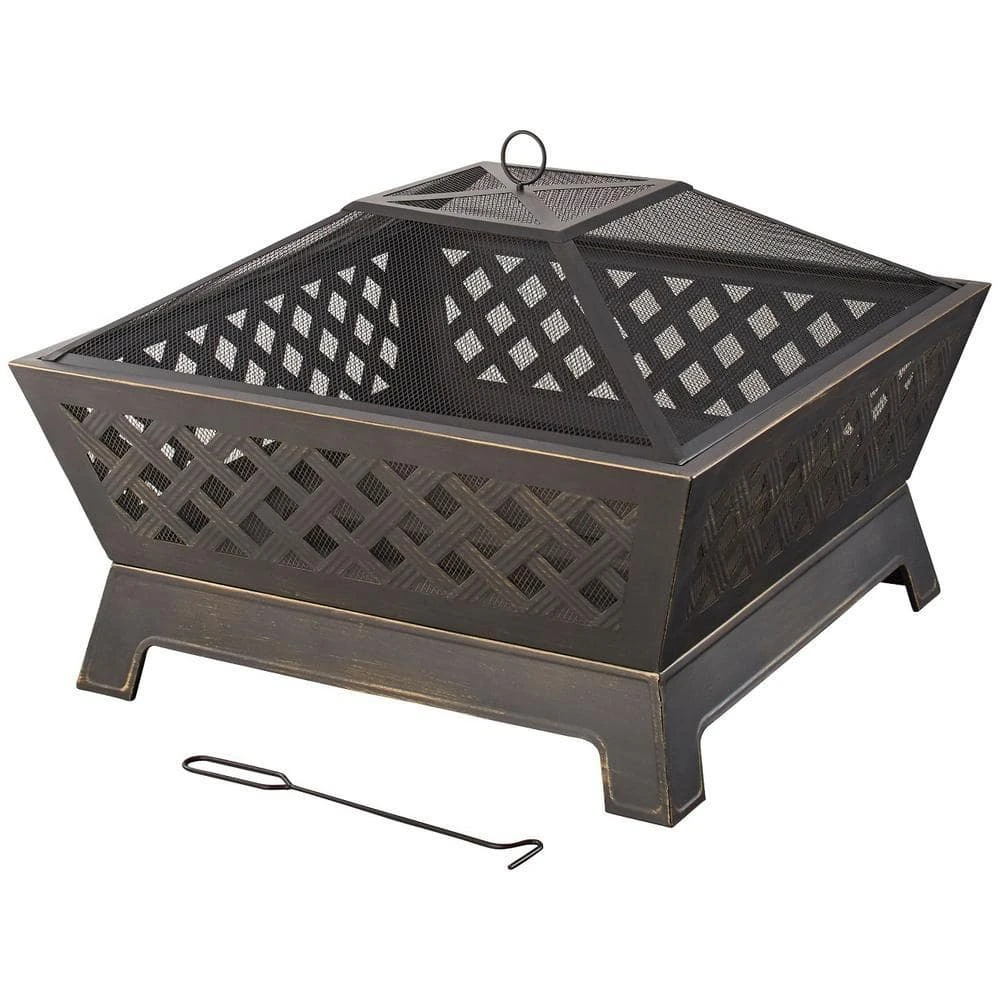 Hampton Bay Tipton 34 in. Steel Deep Bowl Fire Pit in Oil Rubbed Bronze 2 Hampton Bay Tipton 34 in. Steel Deep Bowl Fire Pit in Oil Rubbed Bronze - Image 2