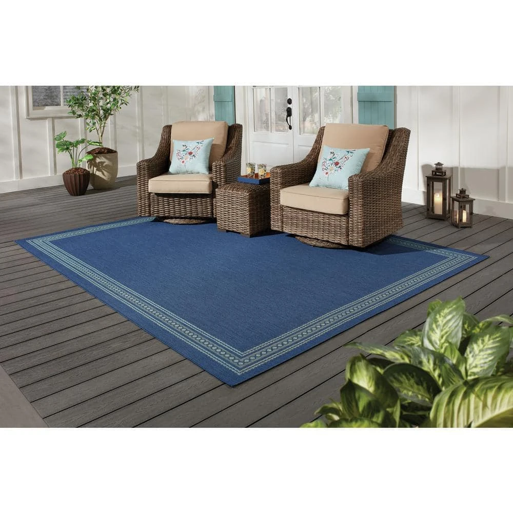 Hampton Bay Rust with Tan Border 9 ft. 2 in. x 12 ft. Indoor/Outdoor Area Rug 2 Hampton Bay Rust with Tan Border 9 ft. 2 in. x 12 ft. Indoor/Outdoor Area Rug - Image 2