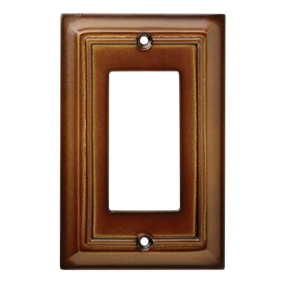 Hampton Bay Brown 1-Gang Decorator/Rocker Wall Plate (1-Pack) 1 Hampton Bay Brown 1-Gang Decorator/Rocker Wall Plate (1-Pack)