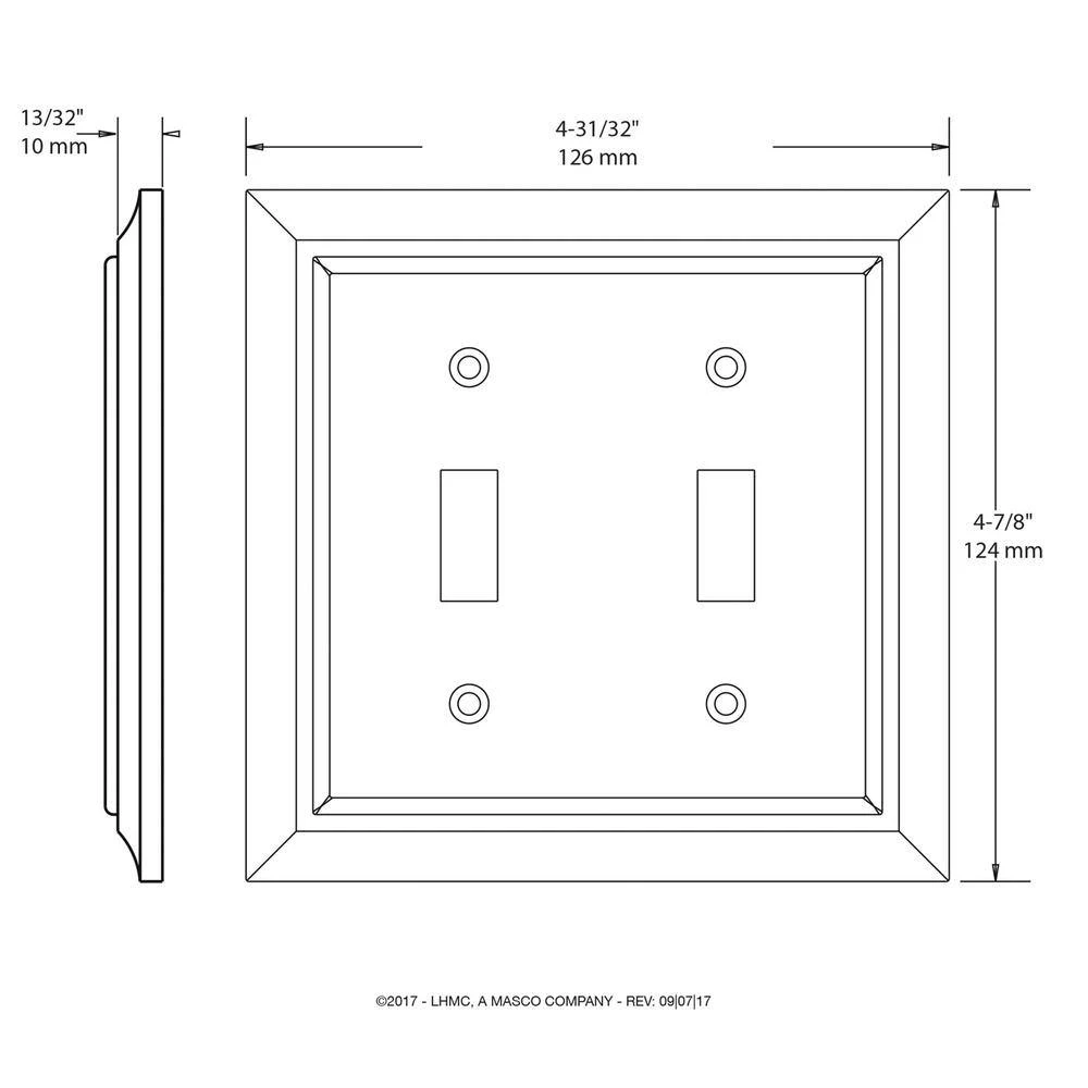 Hampton Bay Brown 2-Gang Toggle Wall Plate (1-Pack) 10 Hampton Bay Brown 2-Gang Toggle Wall Plate (1-Pack) - Image 10