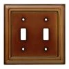 Hampton Bay Brown 2-Gang Toggle Wall Plate (1-Pack)