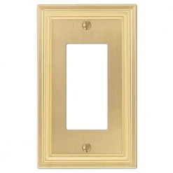 Hampton Bay Hallcrest 1 Gang Rocker Metal Wall Plate - Satin Brass