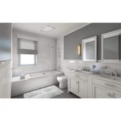 Hampton Bay 160 CFM Ceiling Mount Room Side Installation Bathroom Exhaust Fan with LED Lighting and Night Light -Hampton Bay Shop satin nickel hampton bay bath fans lds bf3001 31 1000