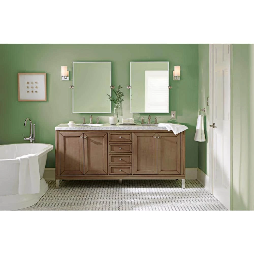 Hampton Bay Tiered 1 Gang Duplex Metal Wall Plate - Satin Nickel (2-Pack) 2 Hampton Bay Tiered 1 Gang Duplex Metal Wall Plate - Satin Nickel (2-Pack) - Image 2