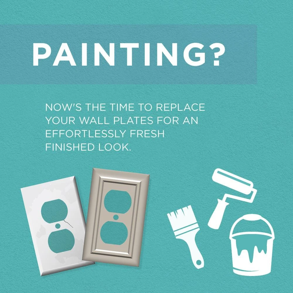 Hampton Bay Nickel 1-Gang Duplex Outlet Wall Plate (1-Pack) 9 Hampton Bay Nickel 1-Gang Duplex Outlet Wall Plate (1-Pack) - Image 9