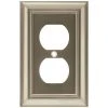 Hampton Bay Nickel 1-Gang Duplex Outlet Wall Plate (1-Pack)