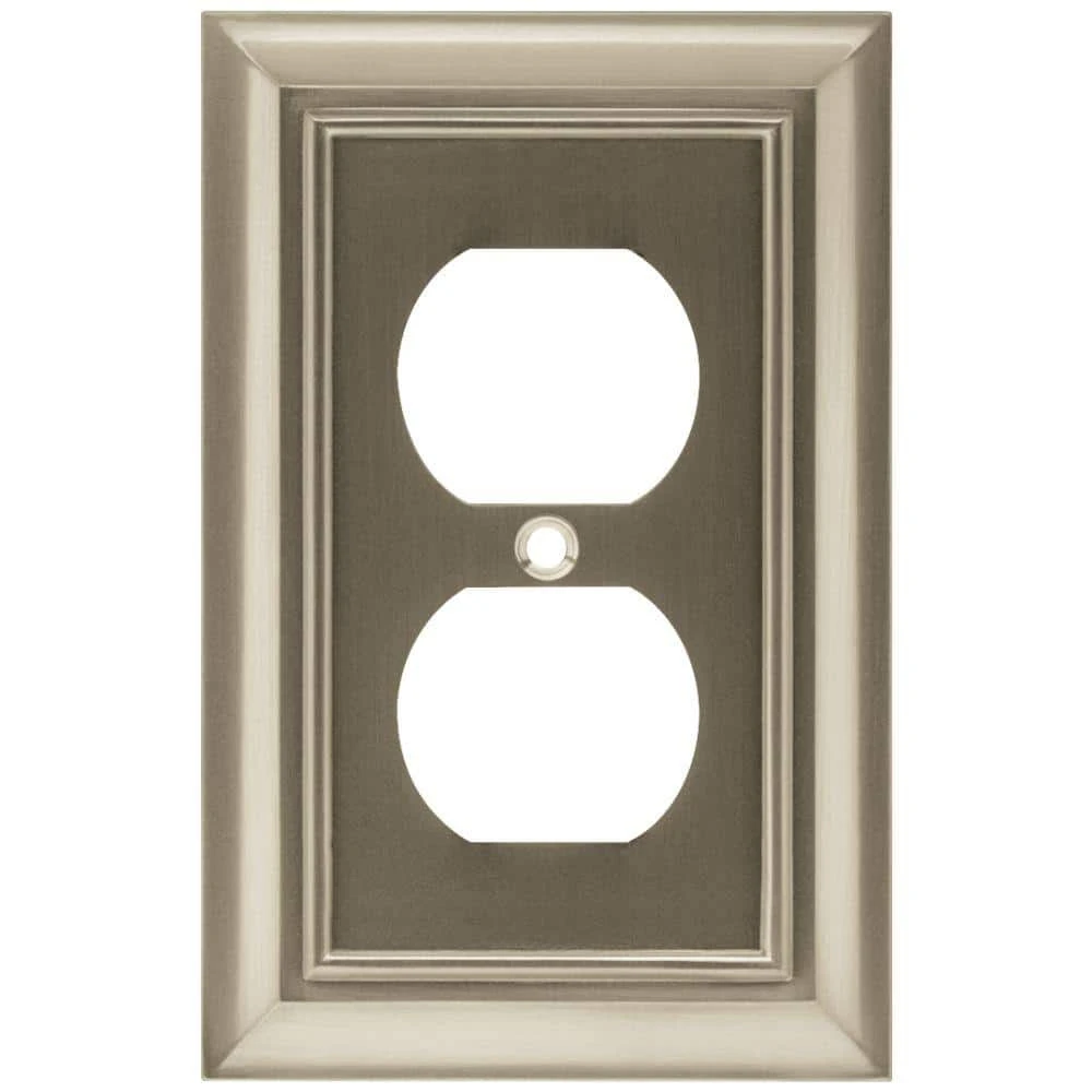 Hampton Bay Nickel 1-Gang Duplex Outlet Wall Plate (1-Pack) 1 Hampton Bay Nickel 1-Gang Duplex Outlet Wall Plate (1-Pack)