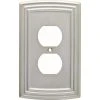 Hampton Bay Nickel 1-Gang Duplex Outlet Wall Plate (1-Pack)