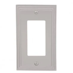 Hampton Bay Tiered 1 Gang Rocker Metal Wall Plate - Satin Nickel (2-Pack) -Hampton Bay Shop satin nickel hampton bay rocker light switch plates 84rnhb 2 40 1000