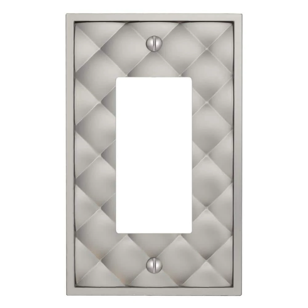 Hampton Bay Hancock Satin Nickel 1-Gang Decorator/Rocker Wall Plate 1 Hampton Bay Hancock Satin Nickel 1-Gang Decorator/Rocker Wall Plate