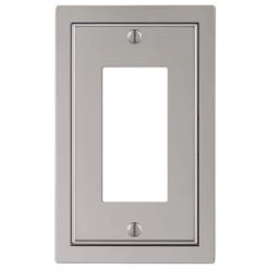 Hampton Bay Averly 1 Gang Rocker Metal Wall Plate - Satin Nickel