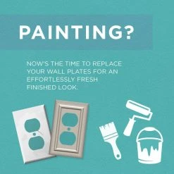 Hampton Bay Nickel 1-Gang Decorator/Rocker Wall Plate (1-Pack) -Hampton Bay Shop satin nickel hampton bay rocker light switch plates w10244 sn uh 4f 1000