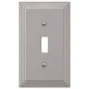 Hampton Bay Tiered 1 Gang Toggle Metal Wall Plate - Satin Nickel