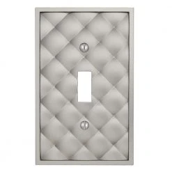 Hampton Bay Hancock Satin Nickel 1-Gang Toggle Wall Plate