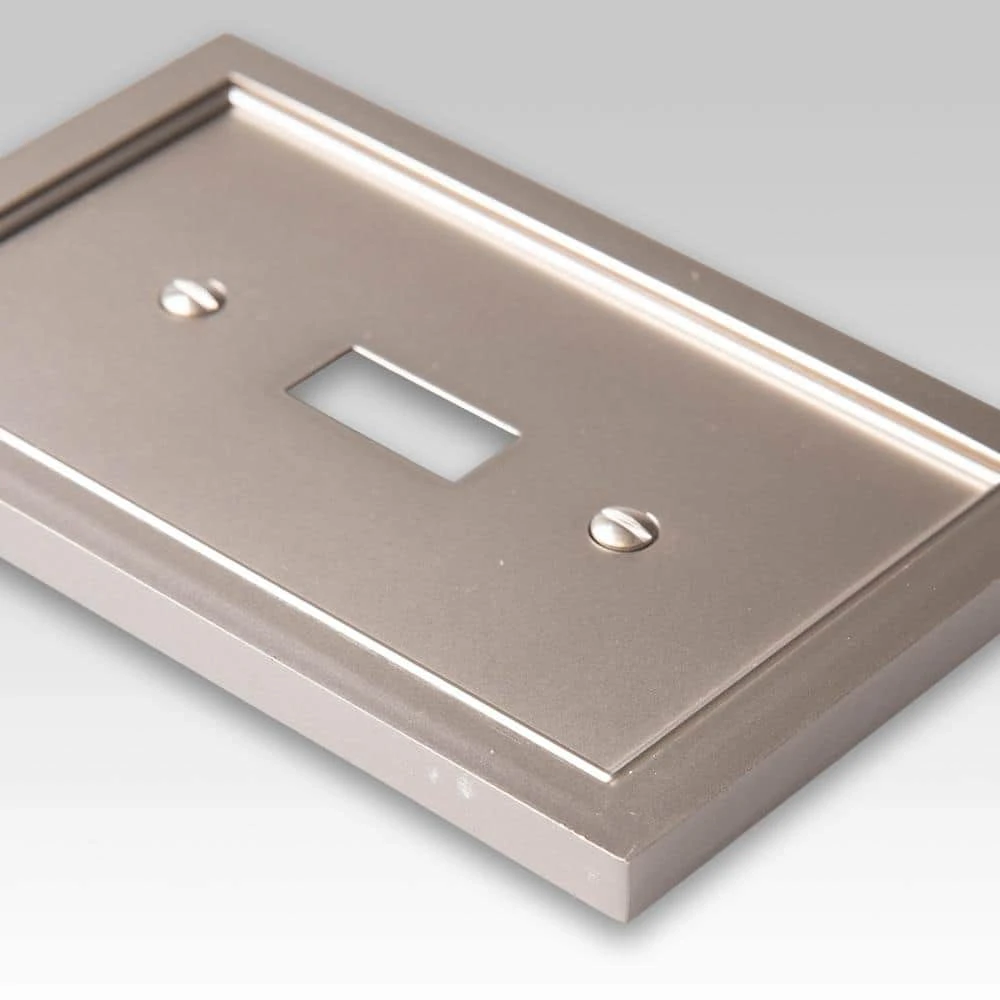 Hampton Bay Averly 1 Gang Toggle Metal Wall Plate - Satin Nickel 5 Hampton Bay Averly 1 Gang Toggle Metal Wall Plate - Satin Nickel - Image 5